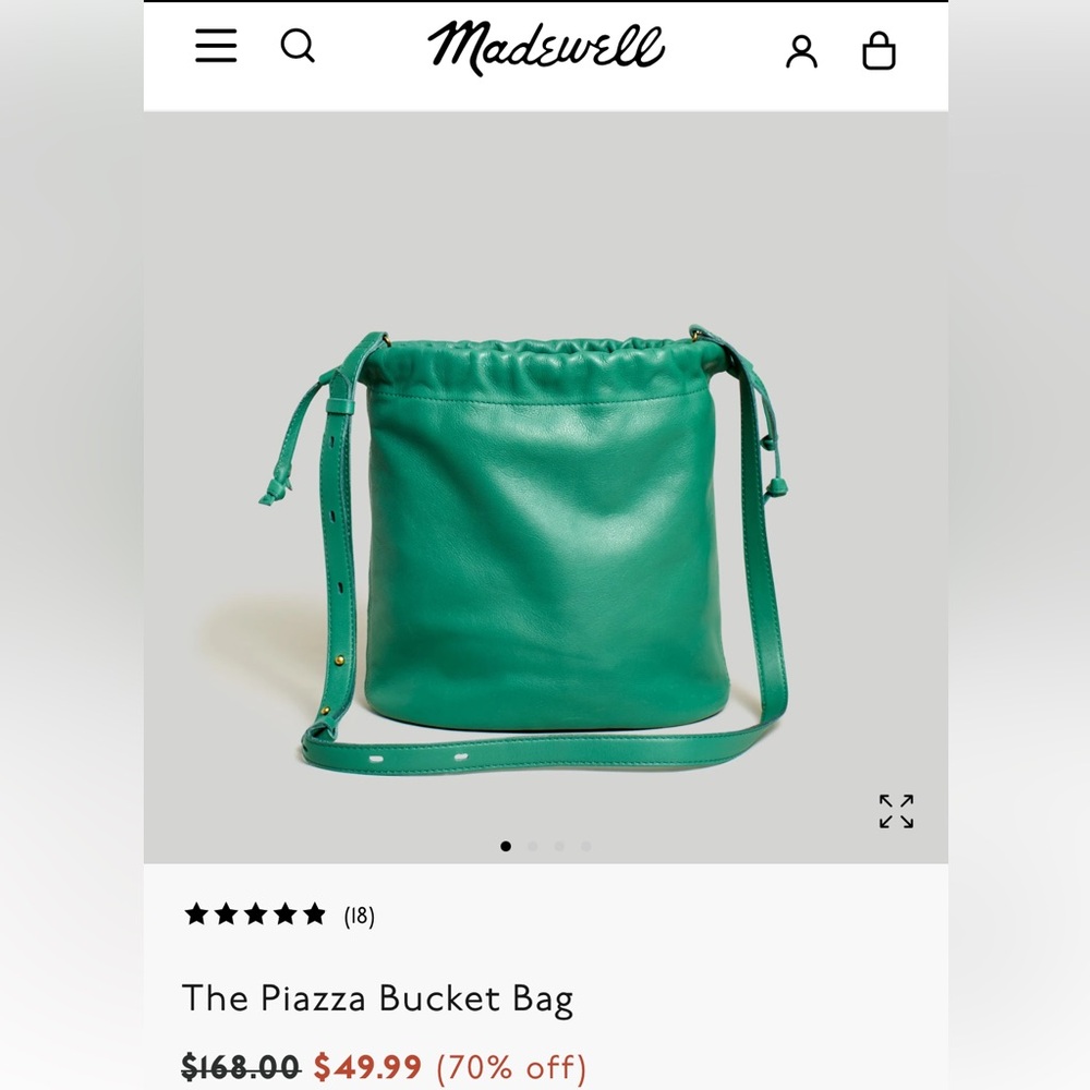 Madewell Green Piazza Bucket Bag